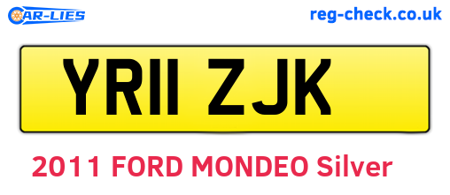 YR11ZJK are the vehicle registration plates.