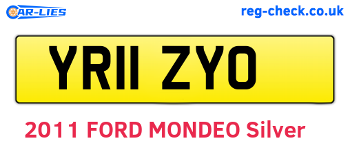 YR11ZYO are the vehicle registration plates.