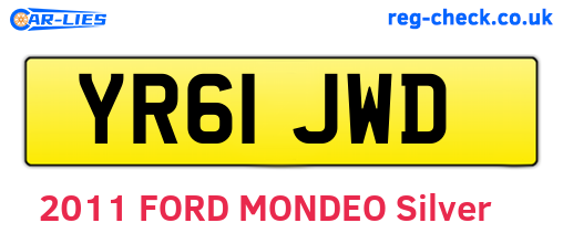 YR61JWD are the vehicle registration plates.
