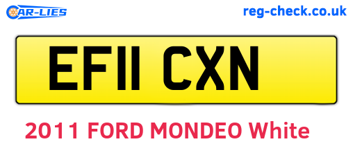 EF11CXN are the vehicle registration plates.