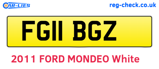 FG11BGZ are the vehicle registration plates.