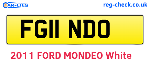 FG11NDO are the vehicle registration plates.