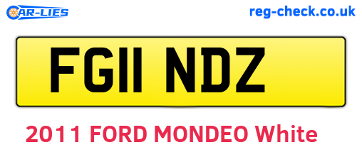 FG11NDZ are the vehicle registration plates.