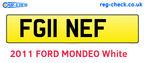 FG11NEF are the vehicle registration plates.