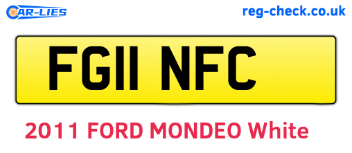 FG11NFC are the vehicle registration plates.