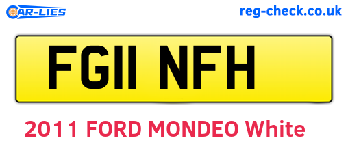 FG11NFH are the vehicle registration plates.