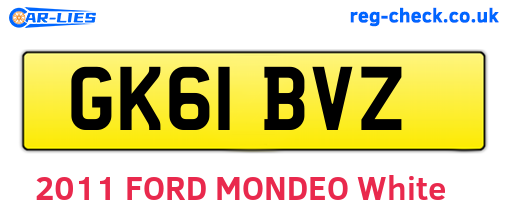 GK61BVZ are the vehicle registration plates.