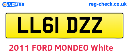 LL61DZZ are the vehicle registration plates.