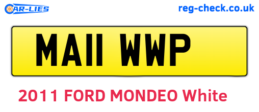 MA11WWP are the vehicle registration plates.