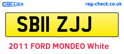 SB11ZJJ are the vehicle registration plates.