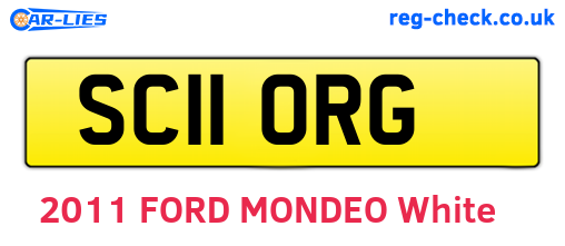 SC11ORG are the vehicle registration plates.