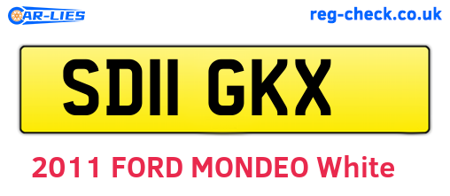 SD11GKX are the vehicle registration plates.