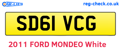 SD61VCG are the vehicle registration plates.