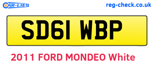 SD61WBP are the vehicle registration plates.
