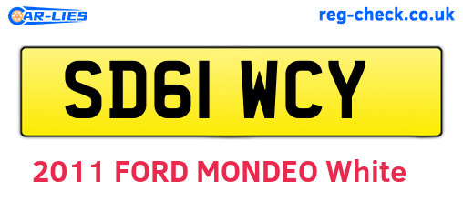 SD61WCY are the vehicle registration plates.