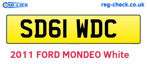 SD61WDC are the vehicle registration plates.