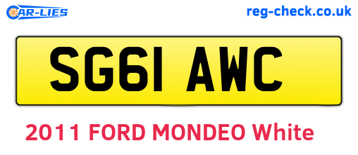 SG61AWC are the vehicle registration plates.