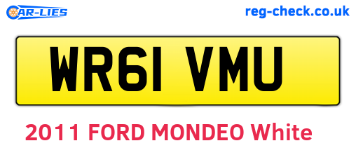 WR61VMU are the vehicle registration plates.