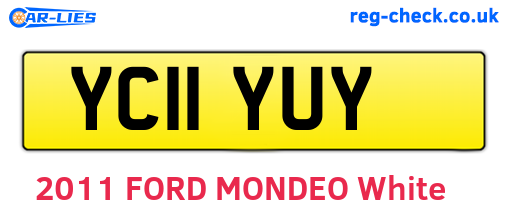 YC11YUY are the vehicle registration plates.
