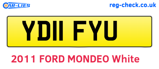 YD11FYU are the vehicle registration plates.
