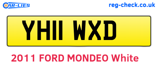 YH11WXD are the vehicle registration plates.