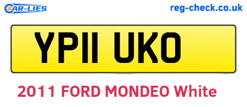 YP11UKO are the vehicle registration plates.