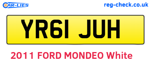 YR61JUH are the vehicle registration plates.