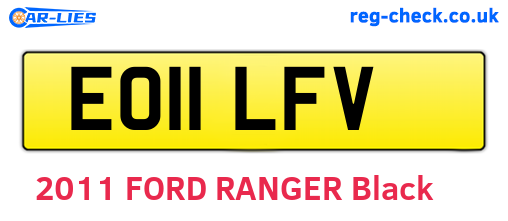 EO11LFV are the vehicle registration plates.