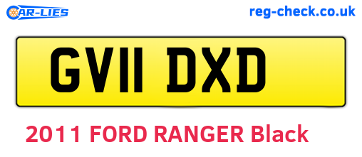 GV11DXD are the vehicle registration plates.