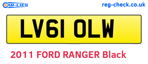 LV61OLW are the vehicle registration plates.