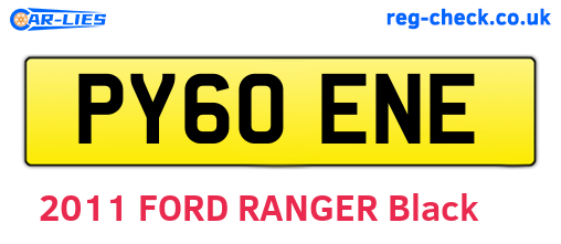 PY60ENE are the vehicle registration plates.