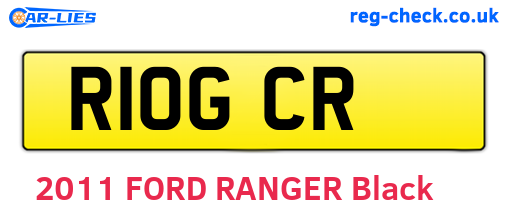 R10GCR are the vehicle registration plates.