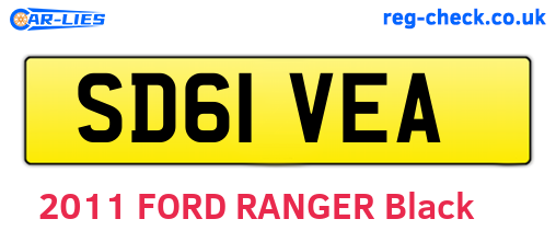 SD61VEA are the vehicle registration plates.
