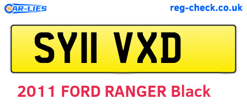 SY11VXD are the vehicle registration plates.