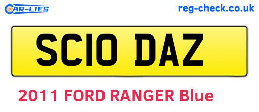 SC10DAZ are the vehicle registration plates.