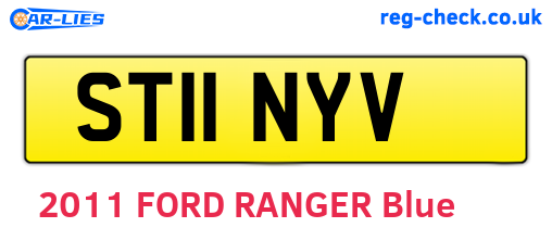 ST11NYV are the vehicle registration plates.