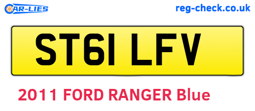 ST61LFV are the vehicle registration plates.