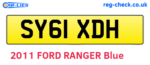 SY61XDH are the vehicle registration plates.