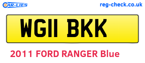 WG11BKK are the vehicle registration plates.
