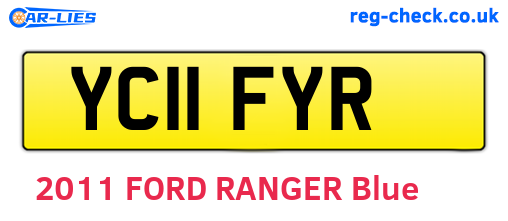 YC11FYR are the vehicle registration plates.