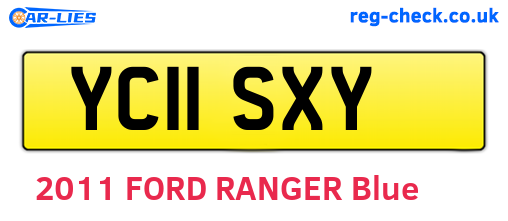 YC11SXY are the vehicle registration plates.