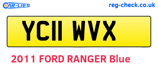 YC11WVX are the vehicle registration plates.