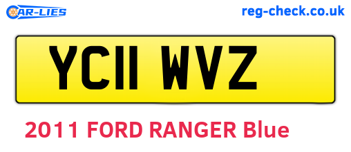 YC11WVZ are the vehicle registration plates.