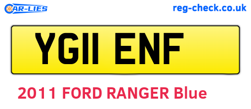 YG11ENF are the vehicle registration plates.