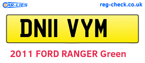 DN11VYM are the vehicle registration plates.