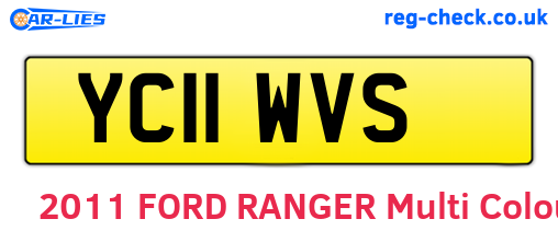 YC11WVS are the vehicle registration plates.