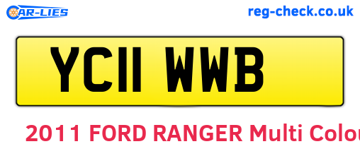 YC11WWB are the vehicle registration plates.