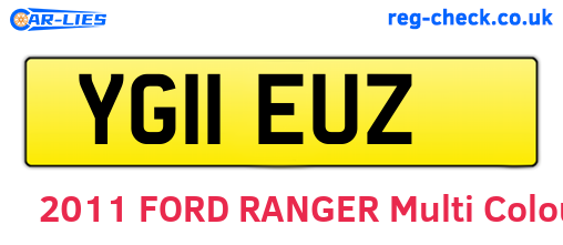 YG11EUZ are the vehicle registration plates.