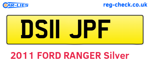 DS11JPF are the vehicle registration plates.