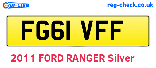 FG61VFF are the vehicle registration plates.